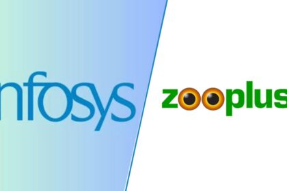 Infosys and Zooplus collaborating on digital transformation and AI technologies for e-commerce growth and efficiency.