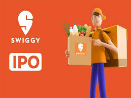 Swiggy IPO listing day with shares surging on stock market