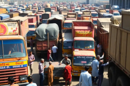 SCM Spectrum - Massive traffic congestion at Mahakumbh 2025 causing delays for pilgrims and logistics despite strict vehicle restrictions.