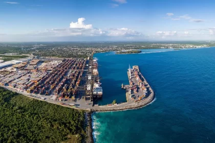 SCM SPECTRUM - DP World cranes operating at the expanded Port of Caucedo in the Dominican Republic