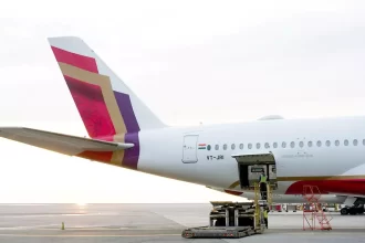 SCM SPECTRUM - Air India cargo plane preparing for pharma shipment from Delhi airport