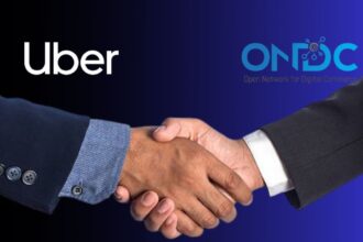 SCM SPECTRUM - Uber and ONDC logos representing their partnership in B2B logistics in India