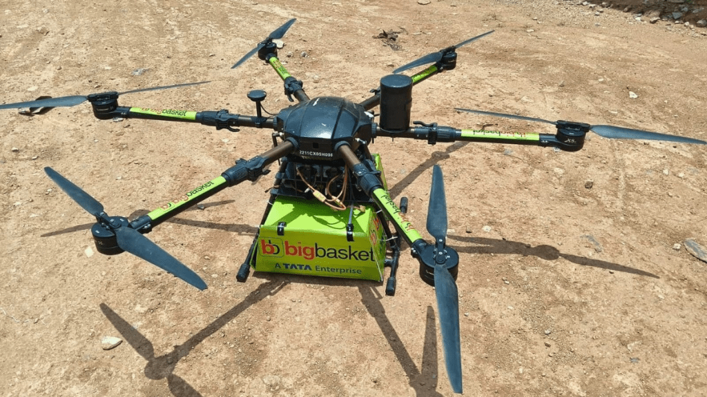 SCM SPECTRUM - BigBasket drone delivery service in Bengaluru, revolutionizing quick commerce.