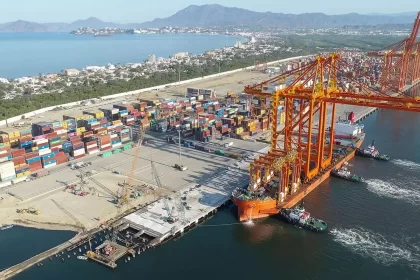 ICTSI terminal staff using Blume Global digital appointment and payment platform on a tablet