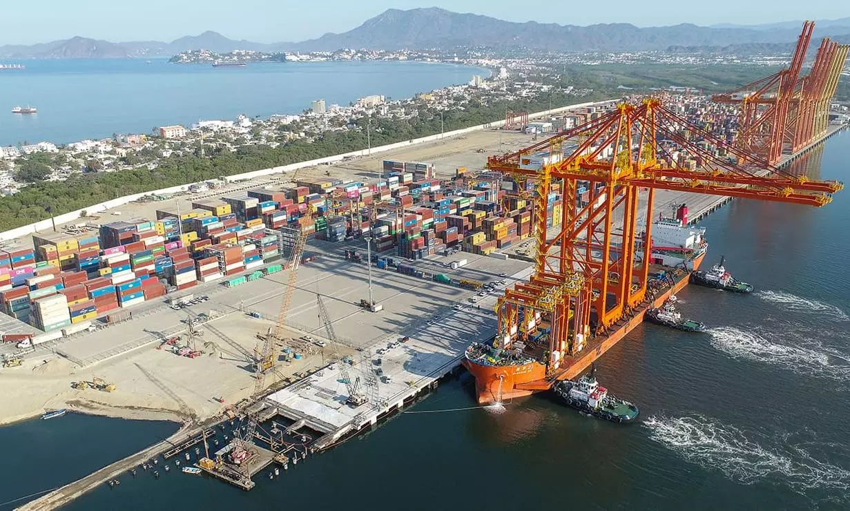 ICTSI terminal staff using Blume Global digital appointment and payment platform on a tablet