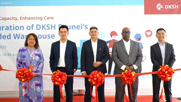DKSH Brunei warehouse expansion launch ceremony with stakeholders touring upgraded facility