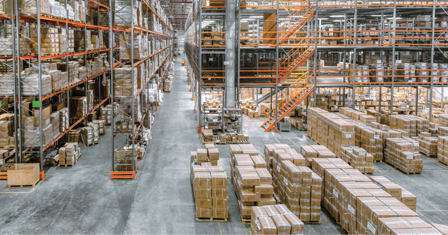 Aerial view of modern Grade A warehouse facility in an Indian logistics hub